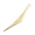 Fermaglio per capelli moderno a forma di V dorato con finitura metallica lucida - Oro