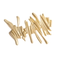 Irregular liquid metal duckbill hair clip with a matte gold finish and modern flowing design - Duckbill Hair Clip / Matte Gold