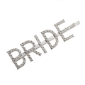 Elegante fermaglio per capelli BRIDE argento con strass scintillanti per acconciature - Argento