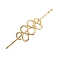 Minimalistische goldene Haarnadel mit Schlangenwindung und poliertem Metall-Finish - Gold