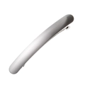 Minimalistische silberne matte Haarspange aus gebürstetem Metall für elegantes Styling - Silber