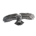 Fermaglio per capelli aquila vintage in argento con ali e design a gufo - Argento Antico