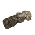Vintage bronzen ginkgo blad haarklem met gedetailleerde nerven en een metalen design - Antiek Goud