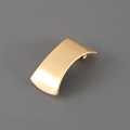 Minimalist gold alloy hair clip with a brushed matte finish and spring clasp design - Gold