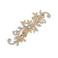 Elegante fermaglio per capelli in oro con strass scintillanti e design a fiori - Vite Floreale (2) / Oro
