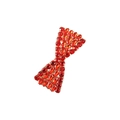 Fermaglio per capelli a farfalla con strass rossi brillanti e placcatura dorata - Stile Strass Rosso Base Dorata / Rosso