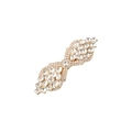 Funkelnde Kristall-Schleifen-Haarklammer mit Goldlegierung und Pavé-Strass für Damen - Schleifenstil (1) / Gold mit weißem Zirkon