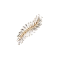Eleganter goldener Haarclip in Blattform mit glitzernden Strasssteinen für Damenfrisuren - Blattstil (4) / Goldene Basis Klarer Strass