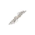 Eleganter flügelförmiger Haarclip aus Silberlegierung mit Strass und Marquise-Kristallen - Silber (1)