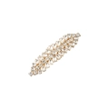 Fermaglio per capelli dorato in lega con strass trasparenti a goccia e rotondi - Stile Bianco Trasparente Oro