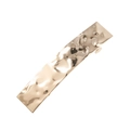 Fashionable golden rectangular alloy hair clip with irregular hammered texture finish - Small Square Gold