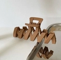 Molla per capelli opaca in resina marrone caffè per acconciature capelli folti - Stile Marrone Opaco