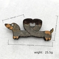 Brown tortoiseshell dachshund dog hair claw clip measuring 11.5cm for half-up hairstyles - Heart Dachshund