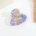 Pinza per capelli vintage in acetato con motivo marmorizzato colorato nei toni viola e rosa - Blu viola