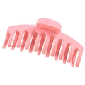 Pink matte large shark hair claw clip for women with non-slip design for thick hair - Matte Light Pink