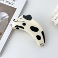 Elegante dalmatiër haarklem van acetaat voor dames met een uniek gevlekt puppy ontwerp - Crème Zwart Gevlekt (Dalmatiër)