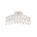 Close-up of clear acrylic hair claw clip with a strong metal spring and non-slip design - Dragon Bone Clip / Transparent Champagne
