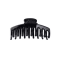 Classic glossy black large hair claw clip for women's thick hair styling on white background - Dragon Bone Clip / Glossy Black