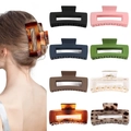 Set van 8 grote matte haarklemmen in diverse kleuren inclusief luipaardprint en amber - Kleurrijk Assortiment