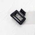 Glossy black square hair claw clip with rectangular cutout for a modern minimalist style - Small / Glossy Black