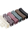 Lot de six grandes pinces à cheveux rectangulaires mates Morandi de couleurs variées - Style 7 (7#) Comme Illustré