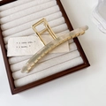 Golden 13cm marble patterned acetate hair claw clip for thick hair styling - Mint Green 13Cm