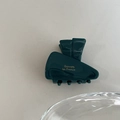 Detailed close-up of dark green acetate hair clip with golden Barrette la France text - 5cm / Blue (a5-2-14)