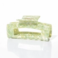 Dettaglio della molletta per capelli verde chiaro marmorizzato con molla dorata - Verde Marmorizzato 10CM