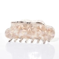 Detail of 13cm acetate claw clip showing pearlescent texture and cloud shape - Light Gray (13cm)