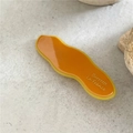 Pinza para el pelo ondulada naranja con bordes amarillos y grabado Barrette La France - Estilo Ondulado (Naranja) / Onda Naranja