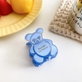 Cute light blue bear-shaped resin hair claw clip with gold lettering for women - Bear Shape (Blue) / Blue