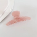 Roze gemarmerde haarklem van acetaat met gouden Barrette La France tekst - Roze