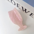 Pink mother-of-pearl acetate hair claw clip with shimmer finish on a white background - Pink