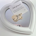 Pinza per capelli a forma di cane beige crema in acetato con motivi neri decorati - Piccolo (5cm) / Beige
