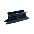 Close-up of a glossy black acetate hair claw clip featuring embossed HOLDON lettering - Black / Large