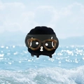 Niedliche schwarze Hund Haarklammer mit Brille im Schildpattmuster für Damen Frisur - Schwarzer Welpe Mit Brille (4.5cm)