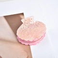Detail of pink shell-shaped acetate hair claw clip with glitter and rhinestones - Approx 5.5cm / Fantasy Purple Shell