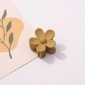 Molla per capelli a fiore giallo senape opaco con 5 petali per acconciature eleganti - 3.5cm / Giallo ocra