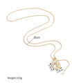 Gedetailleerde afmetingen van de 80 cm gouden slangenschakelketting met bloemenhanger - Ketting