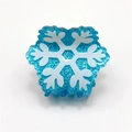 Pinza para el pelo con purpurina azul y diseño de copo de nieve para estilo invernal - Copo de nieve