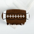 Dettaglio della pinza per capelli a forma di pallone da football americano, finitura lucida - 7.7cm / Marrone