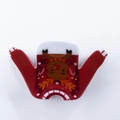Detail einer roten haarspange in Pulloverform mit festlichem Rentier-Cartoon-Design - Stil A - Rentier-Muster (Rot)