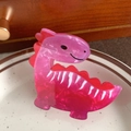 Molla per capelli a forma di dinosauro in acetato marmorizzato rosa per acconciature chic - Stile Brachiosauro / 7cm / Rosa