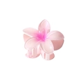 Pince à cheveux fleur de frangipanier avec dégradé rose et finition nacrée élégante - Rose Perlé