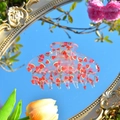 Detail der transparenten Acryl-Haarklammer mit Melonen-Druck und starker Metallfeder - Wassermelone 10.5cm