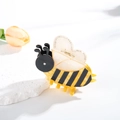 Eleganter großer Essigsäure Bienen Haarklammer mit gelben Streifen und Glitzersteinen - Biene Große Haarkralle