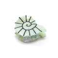 Chic nautilus shell hair claw in mint green marble pattern with black spiral details - Mint Green Nautilus Style