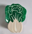 Μοναδικό κλάμερ μαλλιών σε σχήμα λάχανου από μαρμάρινη πράσινη και λευκή οξική ύλη - Στυλ Λάχανο (7.5*5.5*3.5cm)