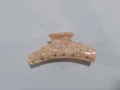 Molla per capelli a farfalla in acetato rosa con strass colorati per styling eleganti - 11cm / Arancione