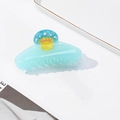 Cute light blue translucent mushroom acetate hair claw clip for women's hairstyles - Sky Blue Large